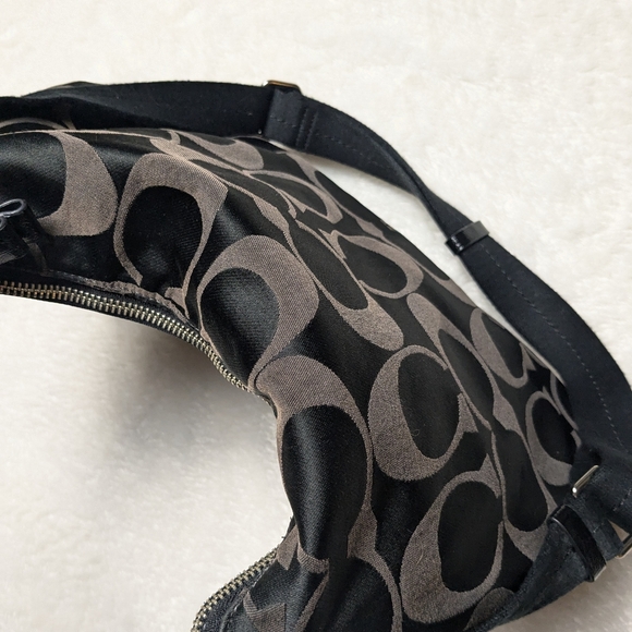 Coach Poppy black and brown women's shoulder bag with removable adjustable strap - Picture 5 of 13